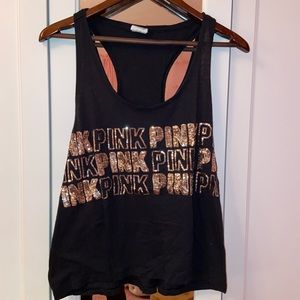 PINK Sparkle Tank Top